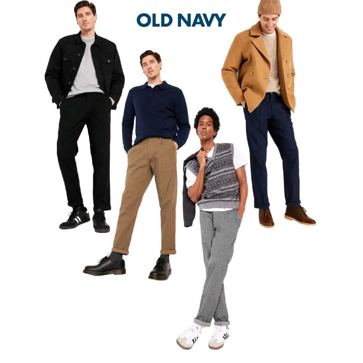 Celana Chino Loose Taper Built-In Flex Pleated Old Nvy