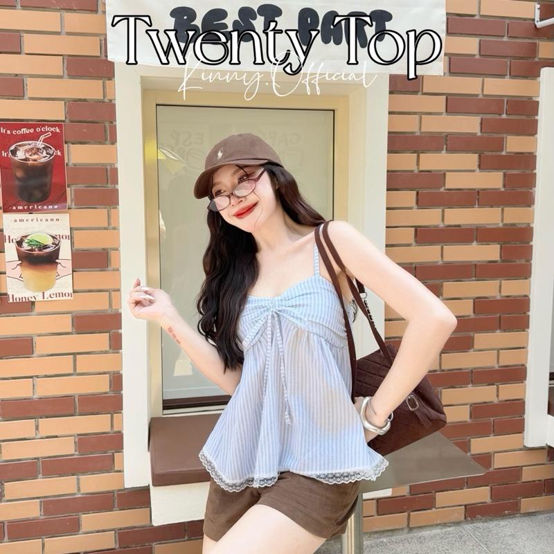 Twenty Top เสื้อสายเดี่ยวผู้หญิง แต่งโบว์
