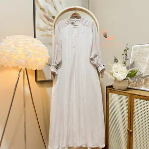 Elara Dress Gamis Wanita Rayon Motif Mix Rayon Jaguard Lembut Adem Nyaman Daily Bumil dan Busui Friendly By Lunaci