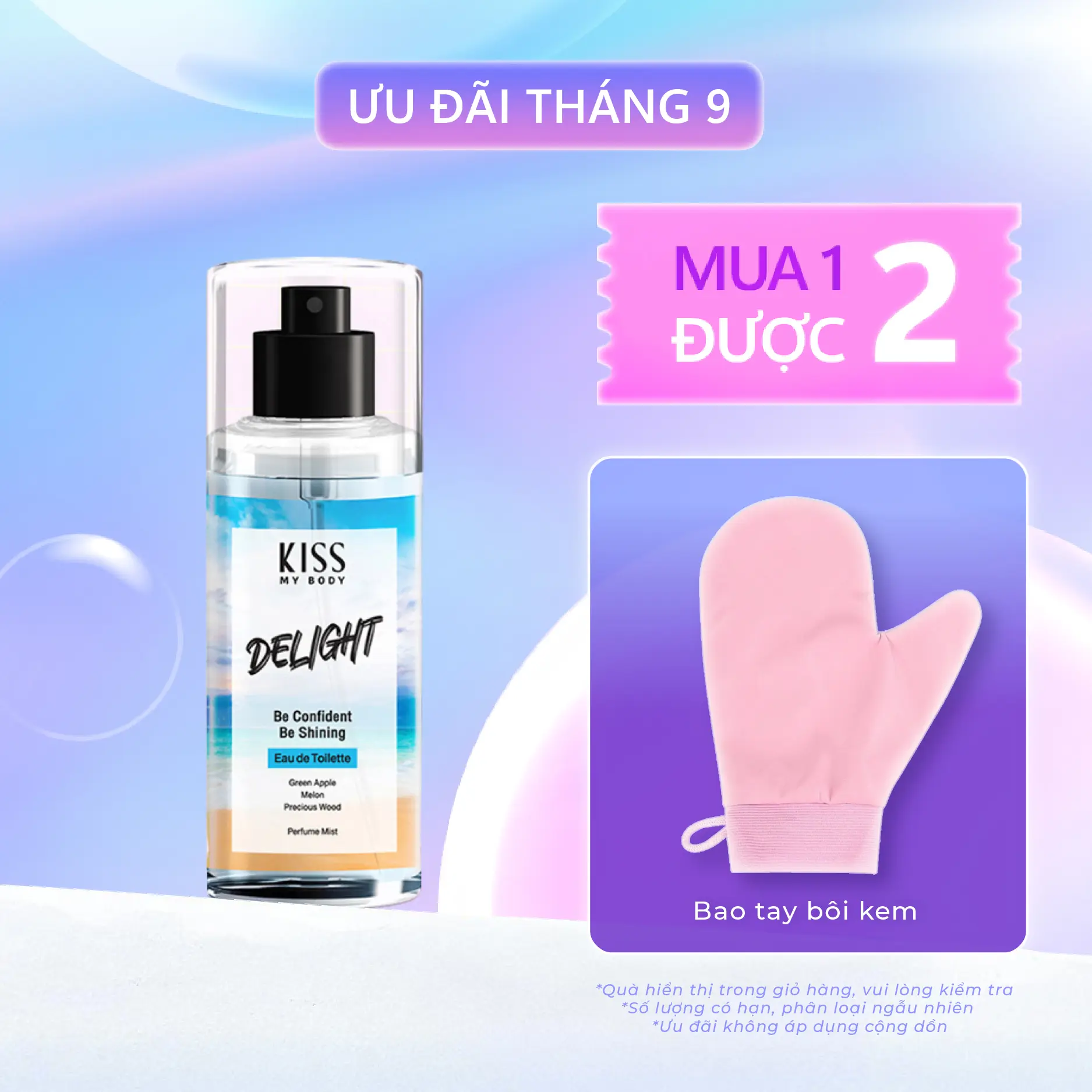 Xịt Thơm Toàn Thân Hương Nước Hoa KISS MY BODY – Hương Delight 88ML Nữ Cosmetic