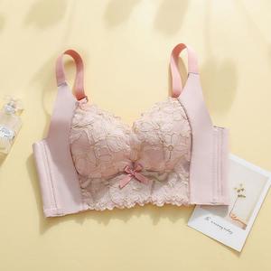 Seluar Dalam Bra Wanita, Koleksi Ratu, Leher V Renda, Bra Tolak-tarik Seksi, Sokongan Boleh Laras, Cawan 3D, Saiz Besar, Lembut, Bra Tanpa Wayar, Seluar Dalam M White