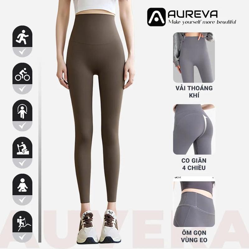 Tặng Nail Box – Quần legging tập gym nữ AUREVA co giãn 4 chiều cạp cao tôn dáng mặc đẹp không lộ DSP531