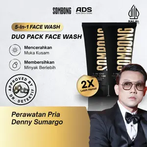 [DUOPACK] SOMBONG 5-in-1 Face Wash With Coffee & Ginseng Sabun Wajah Pria 100ml