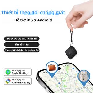 Thiết bị theo dõi GPS, Find Tag, kích thước Nhỏ Thích hợp cho chìa khóa, túi xách, vật nuôi, xe máy và ô tô, hỗ trợ hệ thống Android / iOS / Google