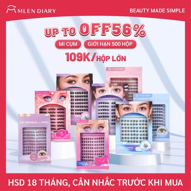 【UP TO OFF74% Mlen Diary - Mi giả HỘP LỚN Các Loại - Có Thể Tái Sử Sụng Được Nhiều Lần - Gân Mỏng Không Cộm Mắt - Nhiều Kiểu Dáng Để Lựa Chọn - Baby Candy - Mi giả Hoa Hướng Dương - BST Galaxy Box Mi Stars, Mi Moon, Baby Manga
