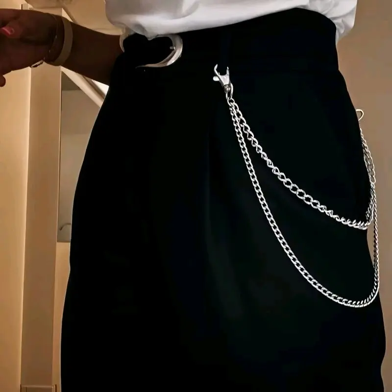 Rantai Double untuk Harajuku/Rantai Untuk Rok/Celana/Aksesoris Kostum - Handmade Lokal ukuran 40-50cm