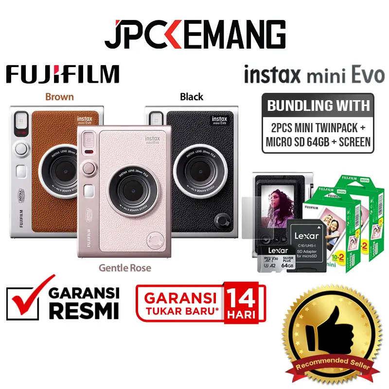 Fujifilm Instax Mini Evo Fuji Instant Camera Mini Evo Garansi Resmi