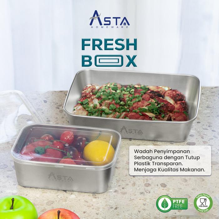 Gambar Asta Wadah Stainless Food Container Plus Capit Makanan 3 in 1 dari Asta Homeware Kab. Sidoarjo Tokopedia