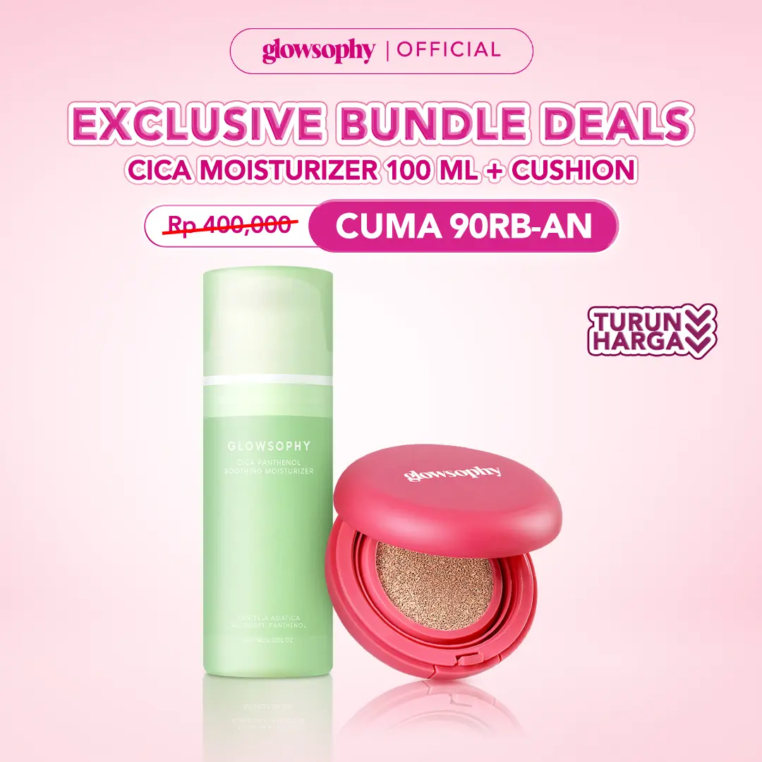 Glowsophy Bundle Cover Fit Serum Cushion + Cica Centella Soothing Moisturizer 100 ml