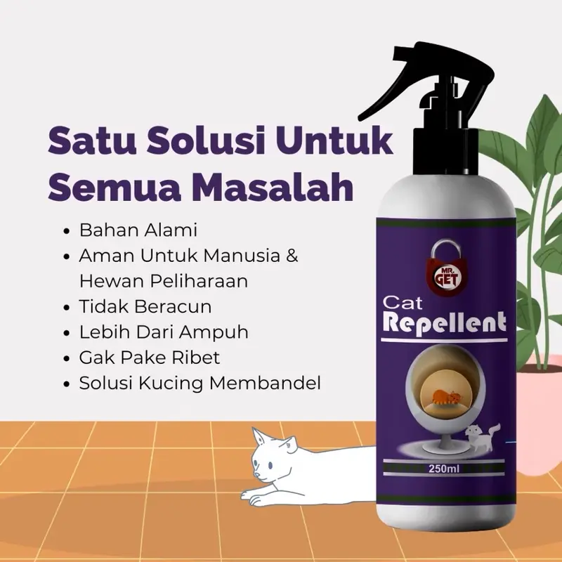 Cairan Pengusir Kucing Bahan Alami, Parfum Pengusir Kucing 250 ml 3