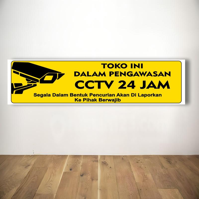Product Introduction of SIGN CCTV akrilic / Rambu CCTV / Area Diawasi CCTV / Hiasan Dinding 25