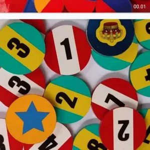 biji karambol / koin karambol bahan akrilik diameter 5 CM