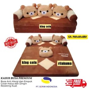 TERLARIS Sofa Bed Anak Kasur Lipat Bulu Rasfur Super Empuk Lembut Kuat Tidak Panas