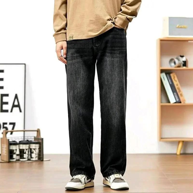 celana panjang jeans washed loose fit pria celana jeans jins panjang standart reguler loose fit pria gombrang komprang