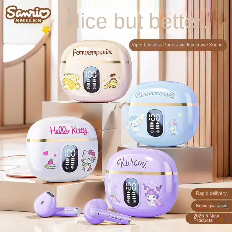 Sanrio Bluetooth headset Hello Kitty Wireless Ultra long high sound quality endurance in-ear noise cancelling Mini sports appearance level