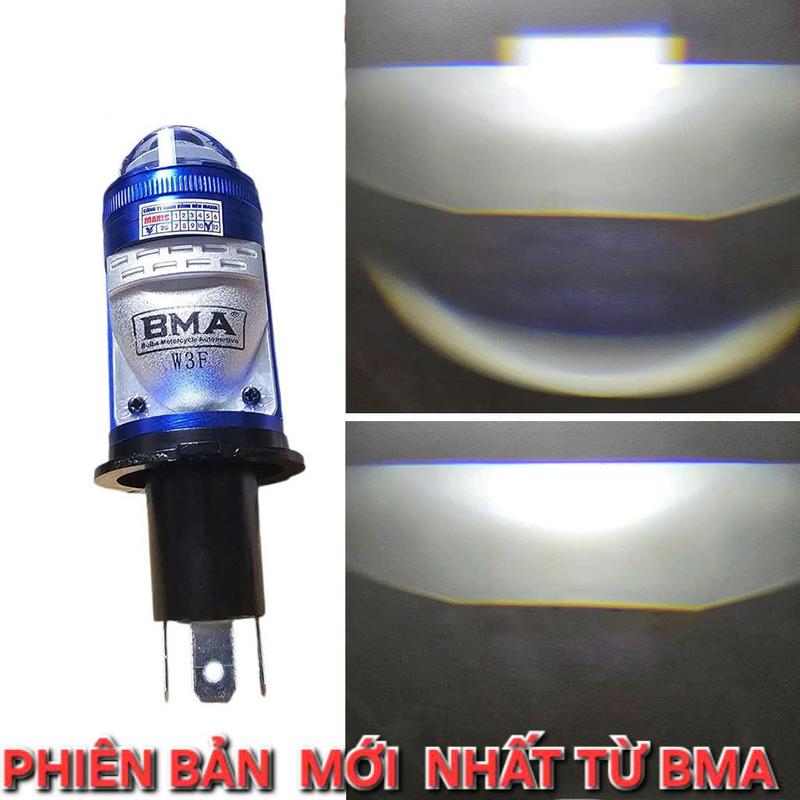 Pha led W3F THẾ HỆ MỚI 2025 Hãng BMA chân H4 công suất 45W 60W lắp Oto Xe máy