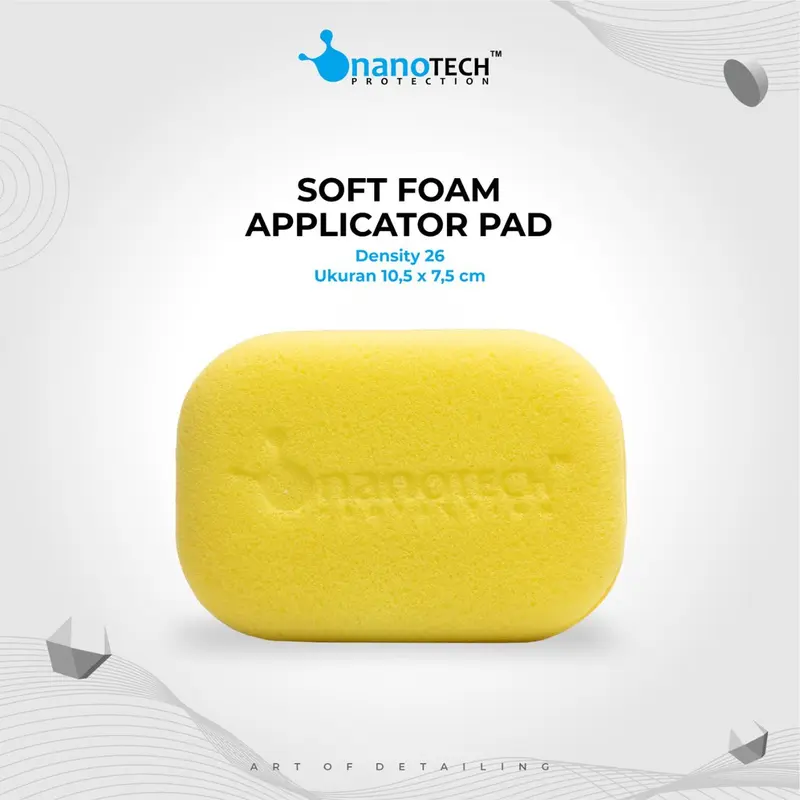 Sponge Applicator Wax - nanoTECH PROTECTION - SOFT FOAM APPLICATOR PAD - Sponge Aplikator Pad - Busa Aplikasi Wax - Applicator Wax - Busa Poles - Busa Kompon Polish - Compound Polish Pad - Sponge Poles 0