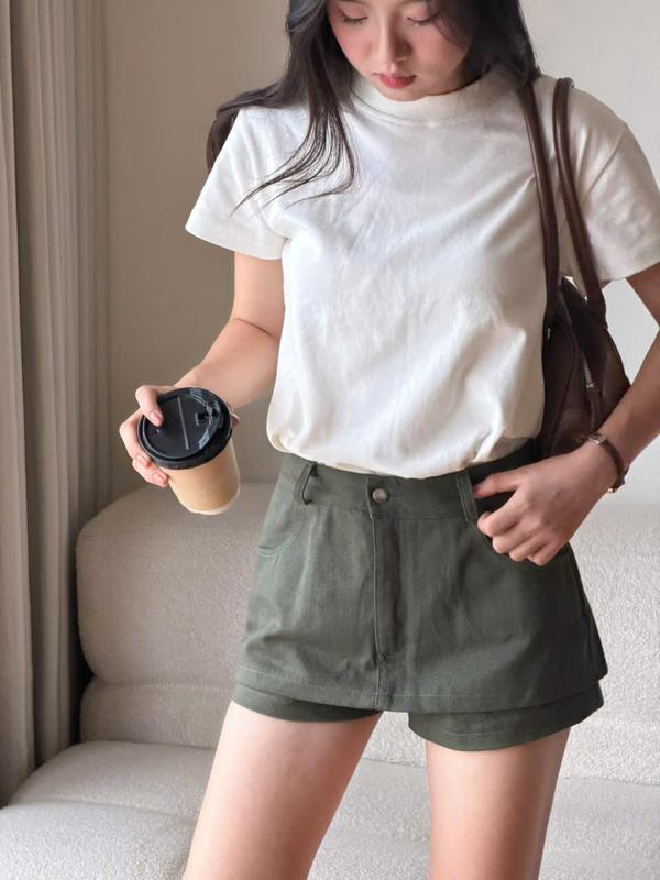 Quần Váy Kaki Chất Vải Jean Dày Dặn Dáng Ngắn Miho House | BigBuy360 - bigbuy360.vn Quần Váy Kaki Chất Vải Jean Dày Dặn Dáng Ngắn Miho House | BigBuy360 - bigbuy360.vn