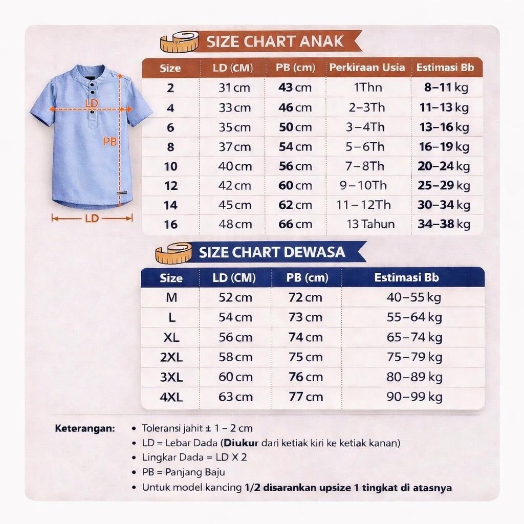 COTTONZY Koko Couple Ayah dan Anak Laki Laki Warna Butter Yellow Usia 1 Tahun Remaja Dewasa dan Big Size Bahan Katun Premium Model Simple untuk Acara Formal dan Casual