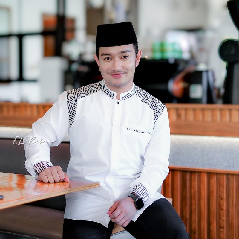 Product Introduction of Baju Koko El Rumi Araseo Lengan Panjang Kombinasi Batik Putih Kain Katun - Pria, Muslim 6
