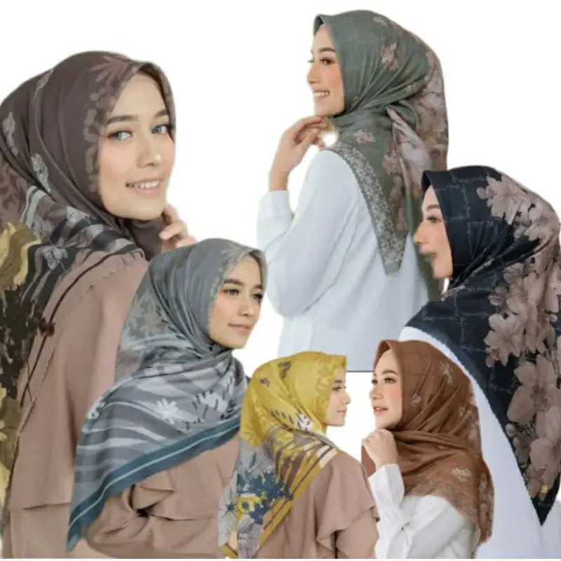 Hijab Segi Empat Motif Scarves / Jilbab Segi Empat Motif / Denay Motif /