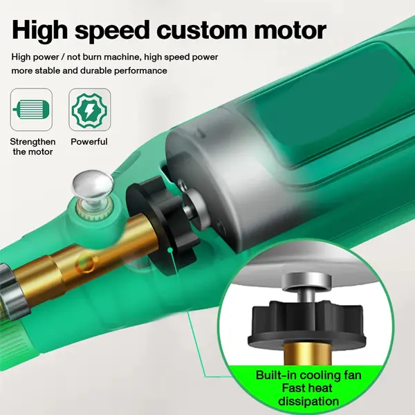 BOR MINI 12V DC - Gerinda Mini Listrik Multifungsi, Alat Ukir Kayu & Poles, Engraver + Amplas, Kecepatan Tinggi , Cocok untuk Kerajinan & DIY - COD-Dikirim dalam waktu 24 jam 5