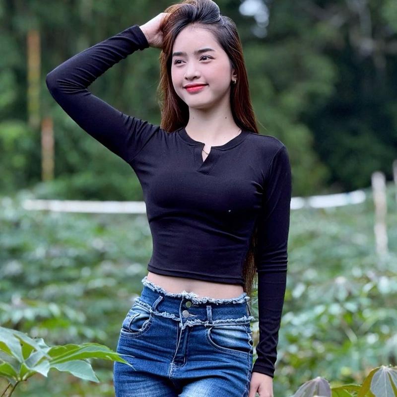 Áo Ôm Body Tay Dài Cổ Trụ Chất Liệu Thun Borip Cao Cấp Co Giãn 4 Chiều  Form Chuẩn Mặc Lên Là Tôn Dáng Sang Trọng (GUVA_08)