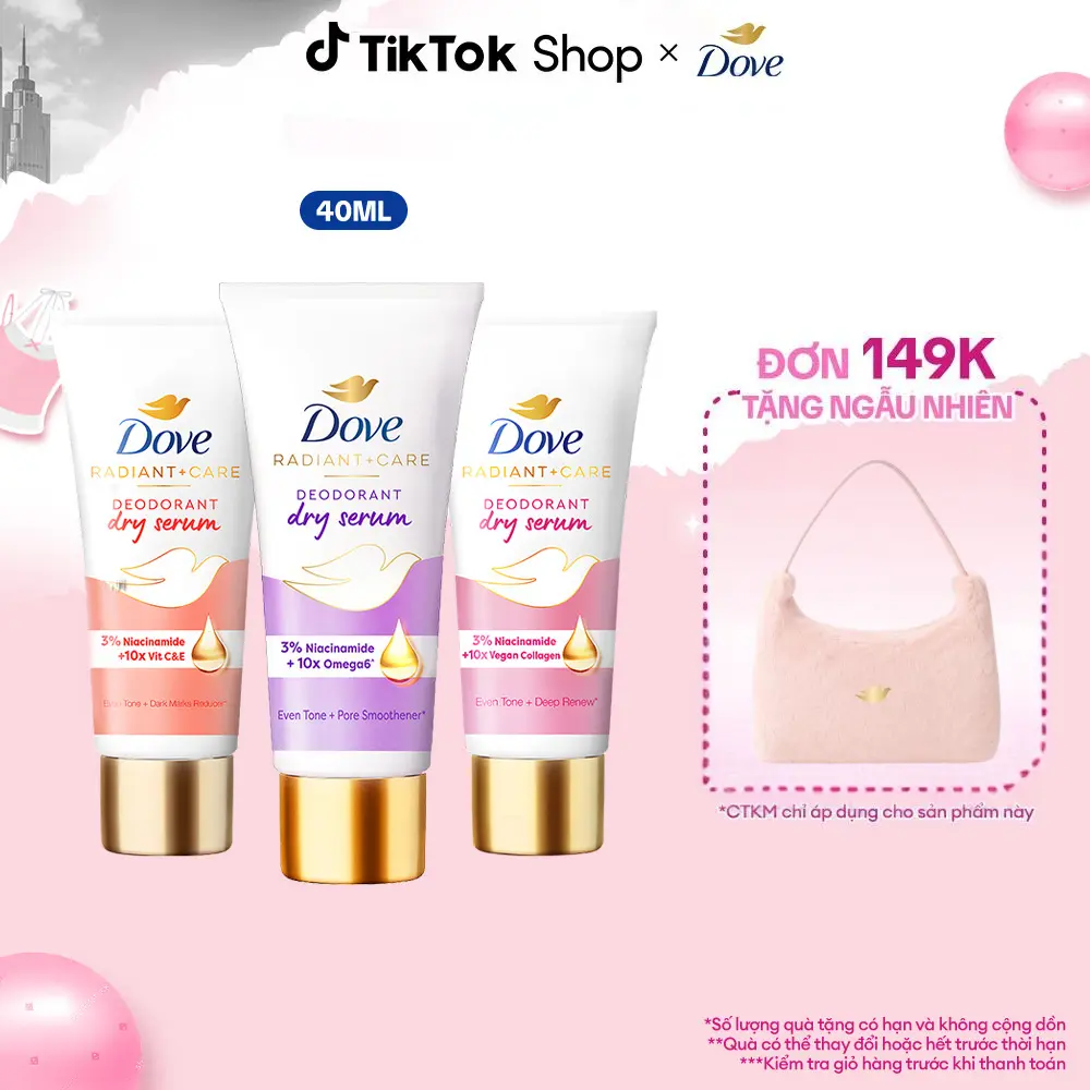 [CHÍNH HÃNG] Dove Serum dưỡng sáng khử mùi Dove dành cho nữ với 3% Niacinamide giúp da sáng mịn đều màu 40ml tốt như lăn khử mùi[1]