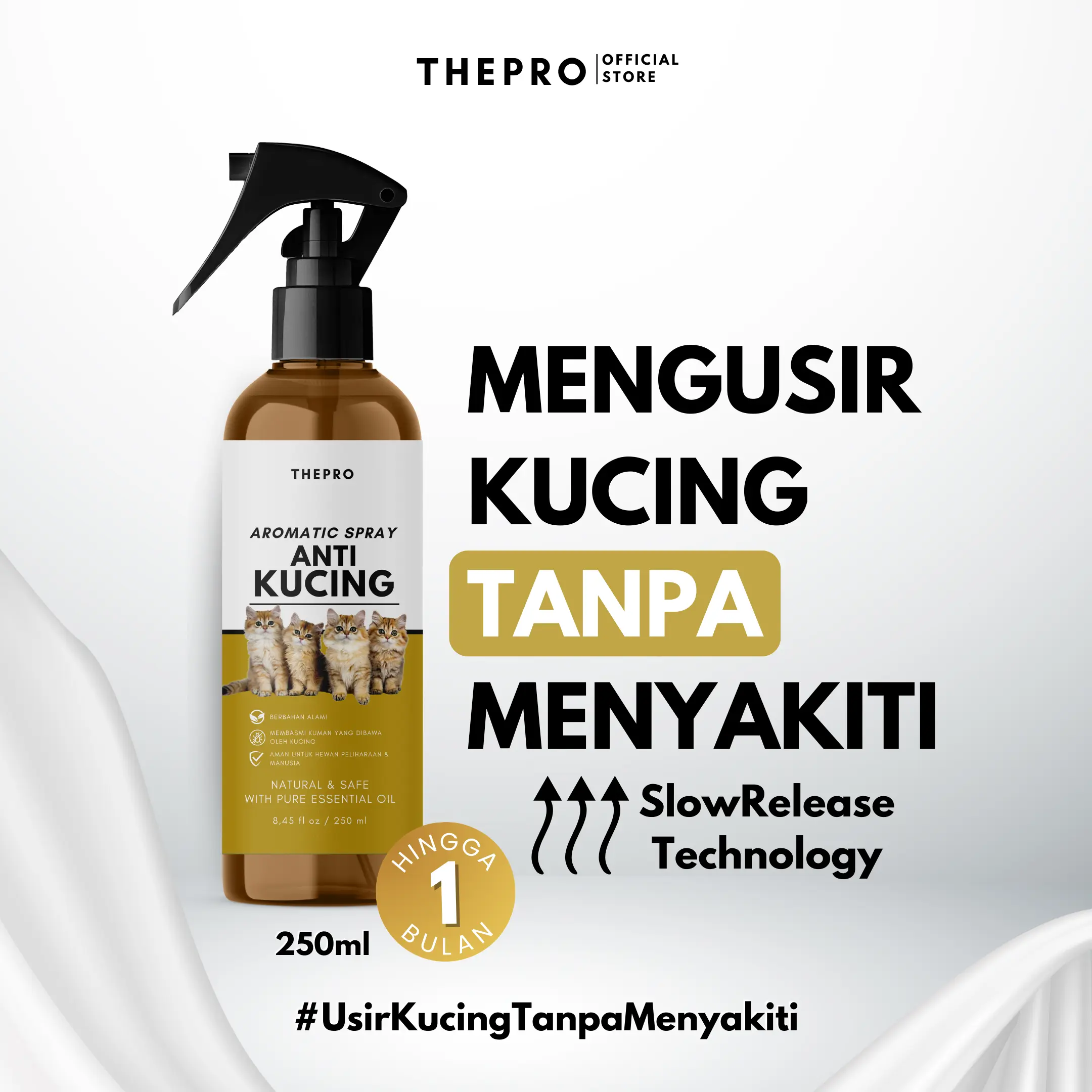 THEPRO Pengusir Kucing Efektif dengan Bahan Alami Aman untuk Tumbuhan Efektif Mengusir Kucing Tanpa Racun