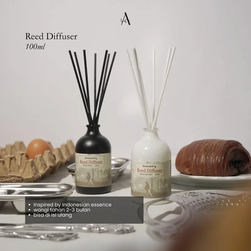 Anscentry - Reed Diffuser 100ml Pewangi Ruangan Aromaterapi / Dekorasi Kamar 1