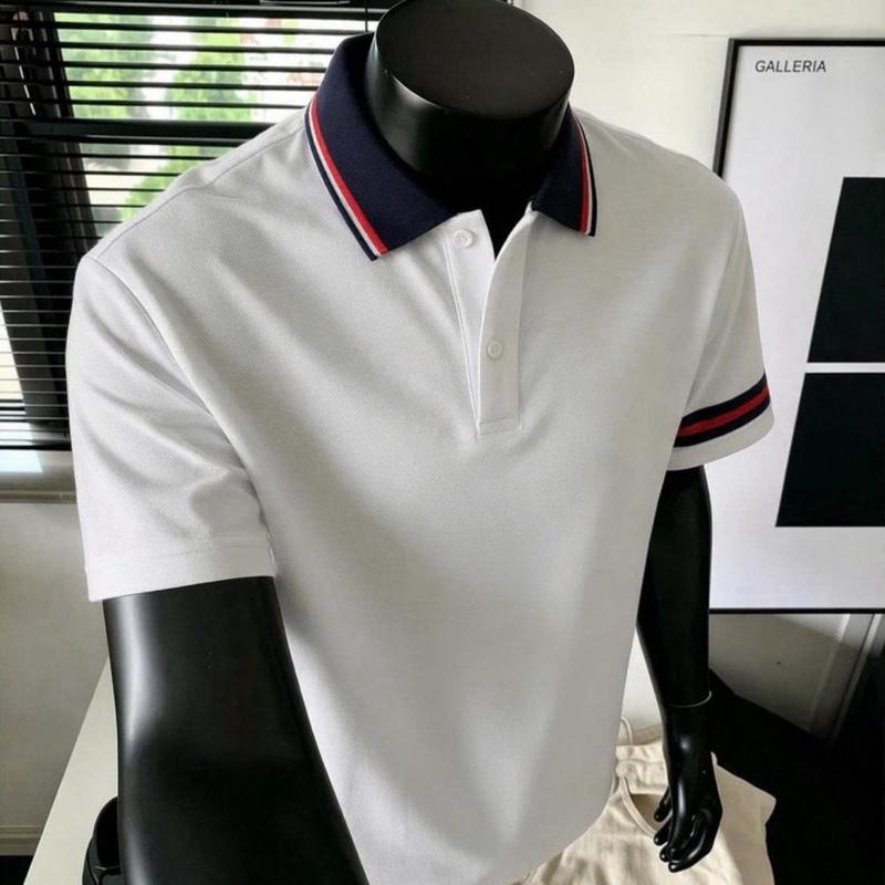 Taka Fashion Áo Polo Nam Vải Thun Cảm Giác Thoải Mái Thiết Kế Độc Đáo Phong Cách Hiện Đại Cho Nam Giới
