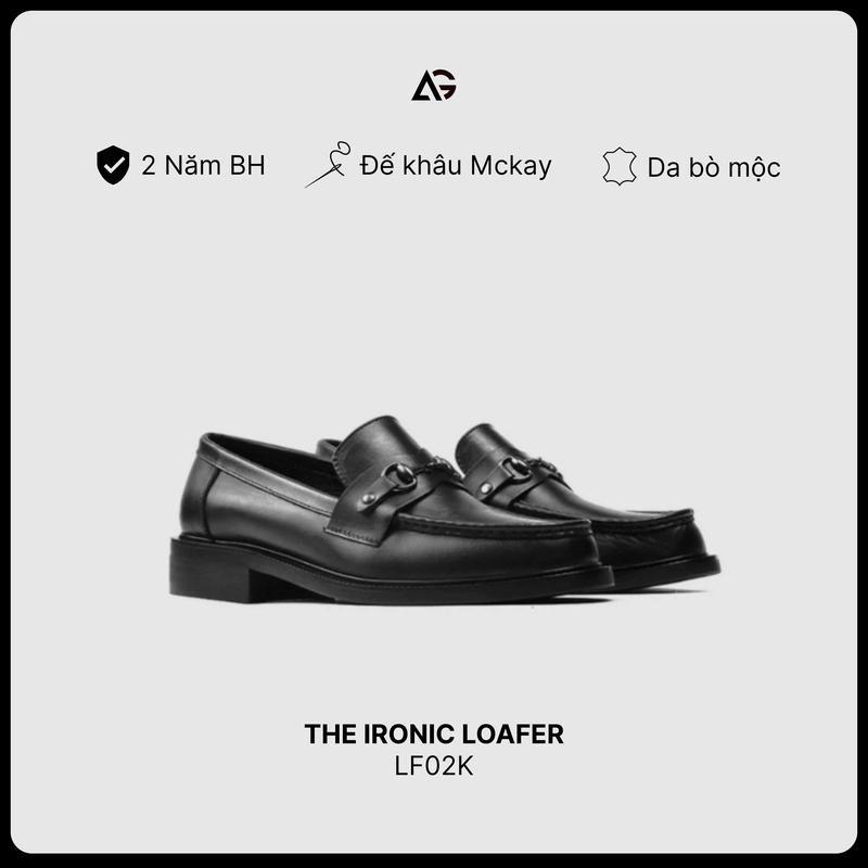  Giày da bò cao cấp nhập khẩu The Ironic Loafer Black August chính hãng bảo hành 24 tháng 