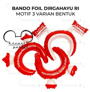 Balon Bando Dirgahayu / Balon Bando Merah Putih / Balon Foil Bando HUT RI / Bando HUT RI