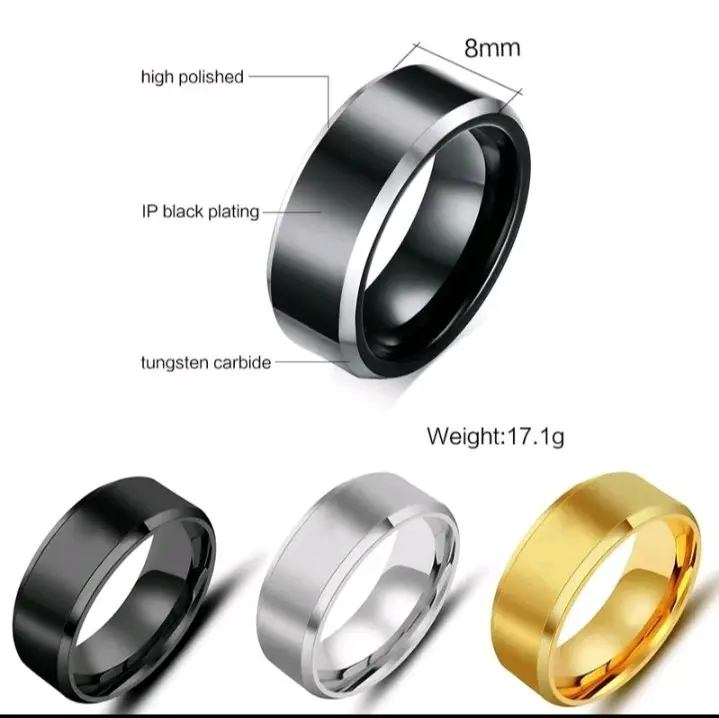 Cincin Titanium Model Terbaru Anti Karat dan Luntur untuk Pria dan Wanita - Rings Hadiah Perhiasan