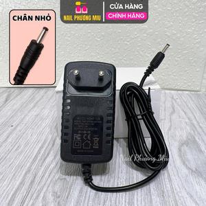 Dây Nguồn Máy Hơ T8 (Chân Nhỏ) Cao Cấp Điện Áp 100-240V, DC 24V-3A, Củ Sạc T8 SNRQI Dài 1.4m, Cục Sạc Chân Cắm Tròn Dẹt, Nhựa Cứng, Cách Điện, An Toàn