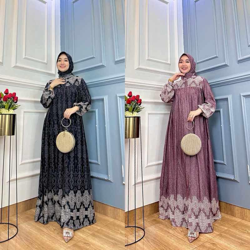 Product Introduction of Gamis set Hijab ORIGINAL RAYON DIAMOND. Tebal adem motif BEST SELLER 11