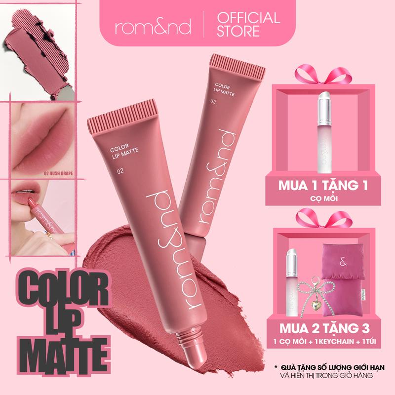 [Rom&nd] Son Bùn Kiêm Má Hồng Romand Color Lip Matte 8g