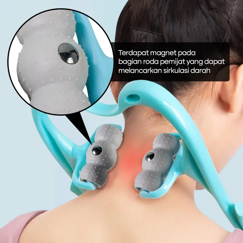 Alat Pijat Leher Manual Relaxing Neck Massager Therapy Punggung Pijit Facial Terapi Getar 0