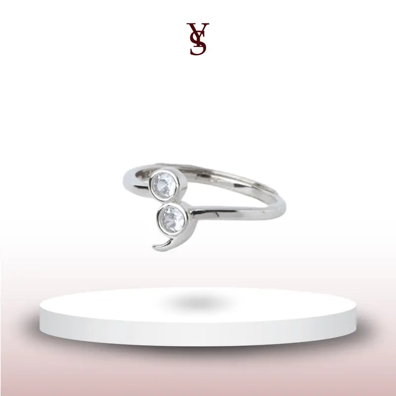 Semicolon Ring CINCIN Semicolon Titanium Anti Karat | Your Soul Jewelry 1