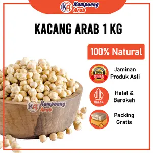 KACANG ARAB CHICKPEAS 1KG di Panggang Premium Oleh-Oleh Haji Umroh Mood Booster MPASI