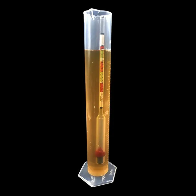Alcohol Tester Pengukur Kadar Alkohol + Gelas Ukur Tabung 250 ML 5