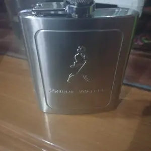 Hip Flask Stainless Steel Botol Minum Vintage 7oz Johnnie Walker - H-7 - Silver