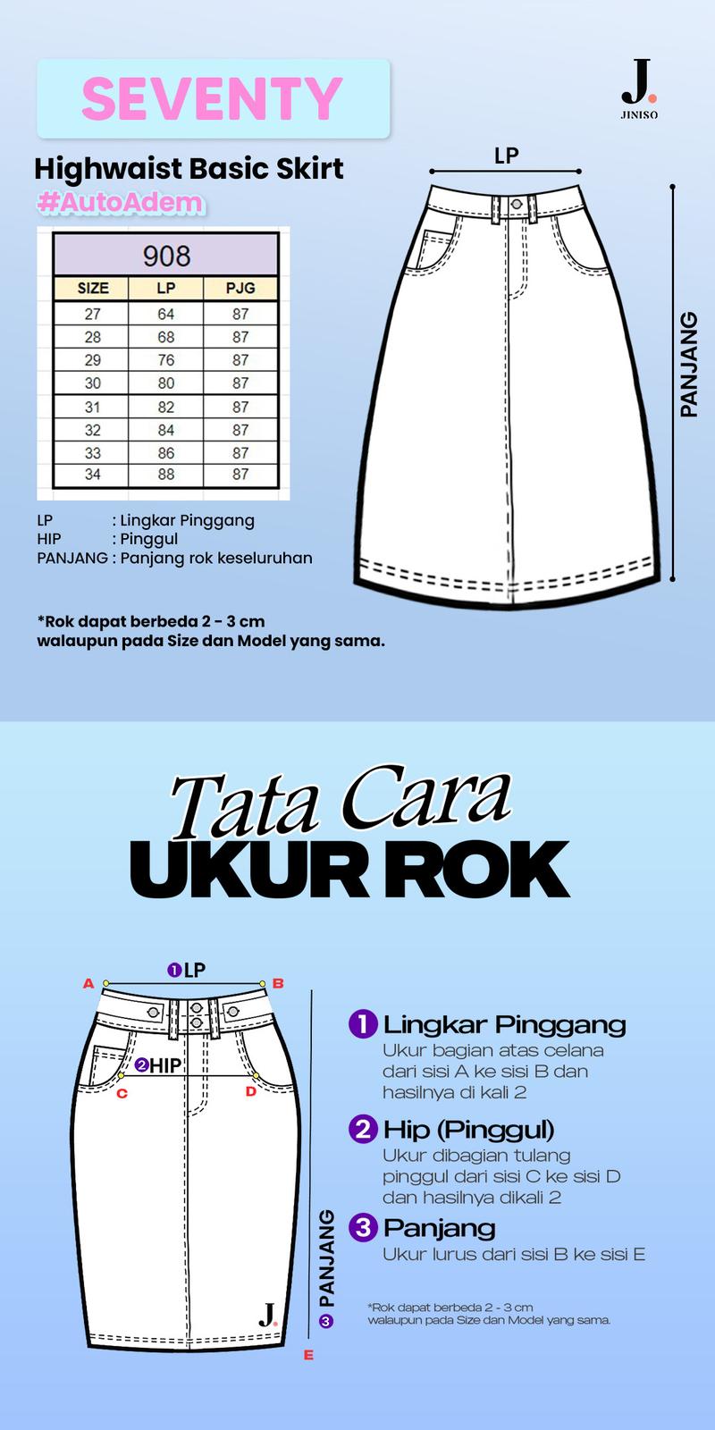 Product Introduction of JINISO - Highwaist Rok Ashley Jeans Panjang 908 SEVENTY 0