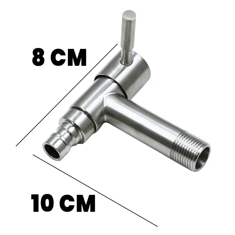 Kran Taman Kran Shower Panjang Stainless Kran Kamar Mandi JS-49 karet 6
