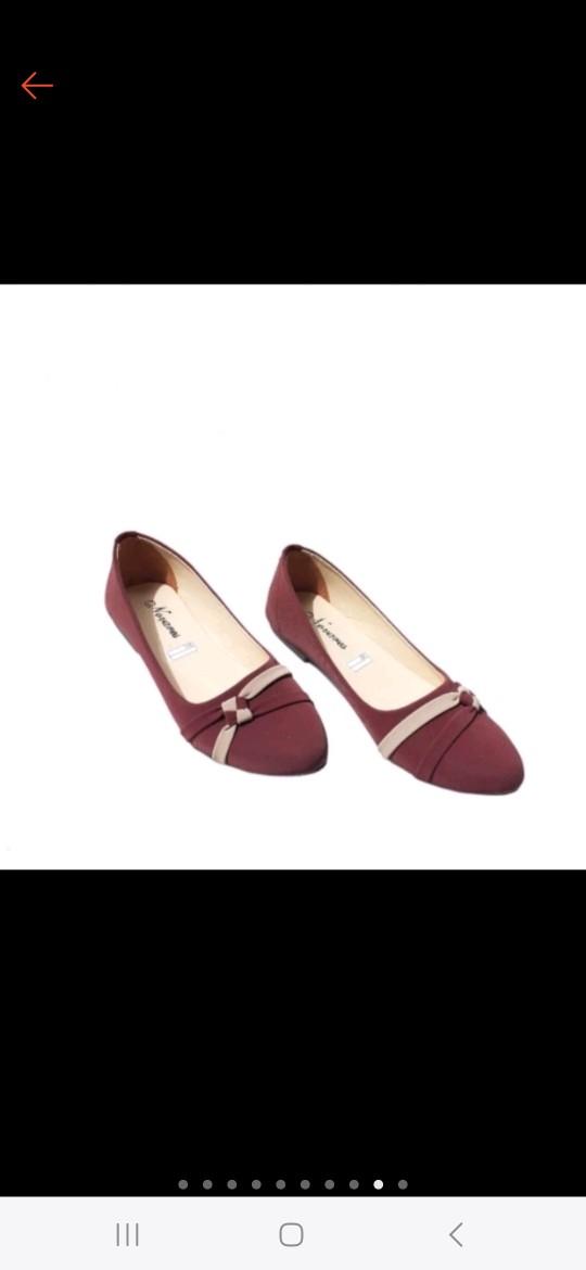 Product Introduction of sepatu flatshoes wanita variasi tali ketupat rn52 Kerja Hitam 8