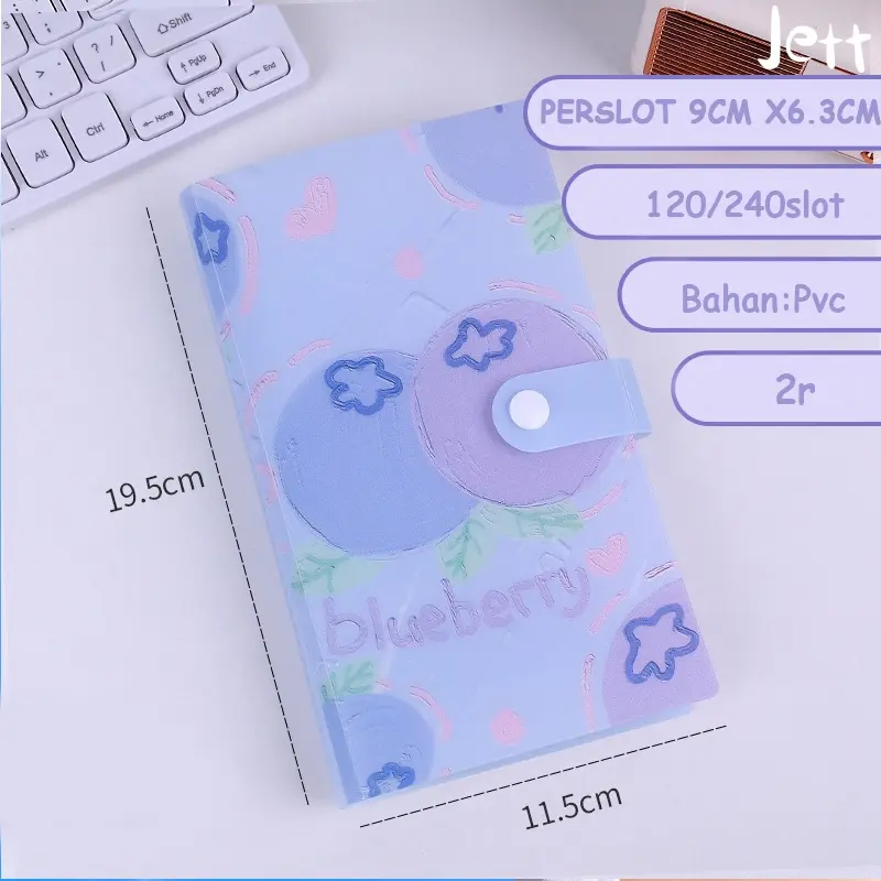 album photocard 240-120 Slot/kolbuk photocard/album foto polaroid 2R/idol kpop photocard holder/Waterproof Buku Album Motif Buah Lucu 1