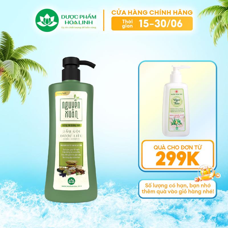 Dầu gội dược liệu Nguyên Xuân Dưỡng tóc Hương bưởi 450ml - Tặng thêm 50ml giá không đổi
