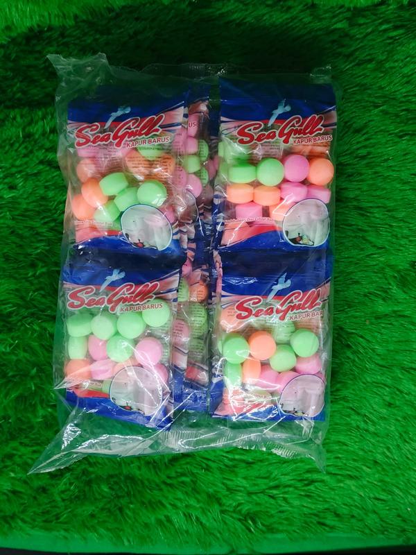 Kamper Seagull RENCENG PER PACK anti penghilang bau Naphthalene toilet ball kapur barus 24 PACK Putih 2