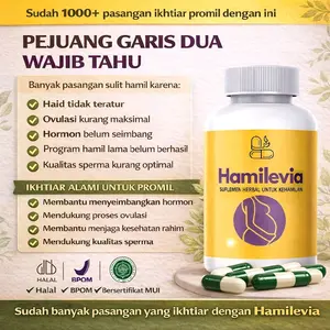 Hamilevia Suplemen Herbal Pendukung Kesuburan Aman Alami Terpercaya Halal BPOM BERSERTIFIKAT MUI