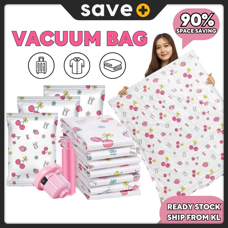SAVE+ Vacuum Bag Clothes Organization Vacuum Storage Bag Travel ...